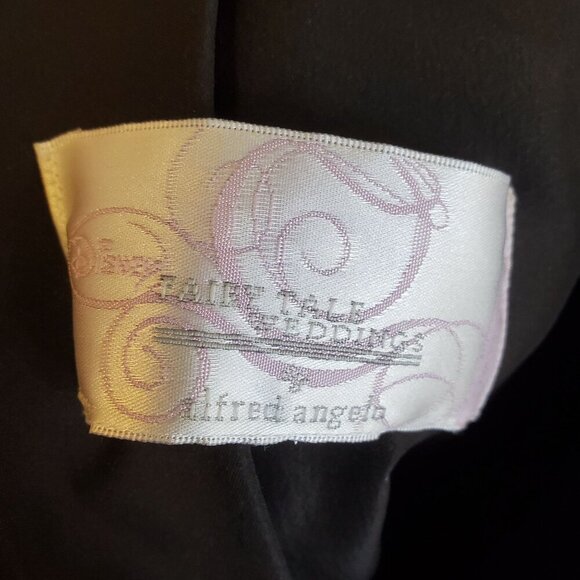 Disney Fairy Tale Weddings Dress Small‎ Formal Alfred Angelo Black Lace Chiffon - Picture 4 of 10